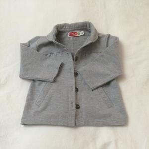 Boboli Girls Grey Cotton Lightweight Jacket-Size 9 Months